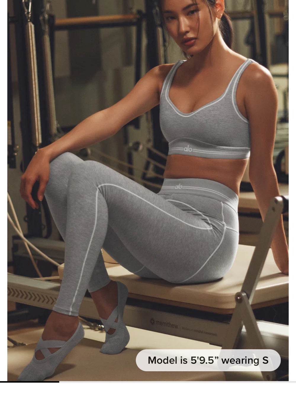 ALO Yoga grey heart throb Leggings